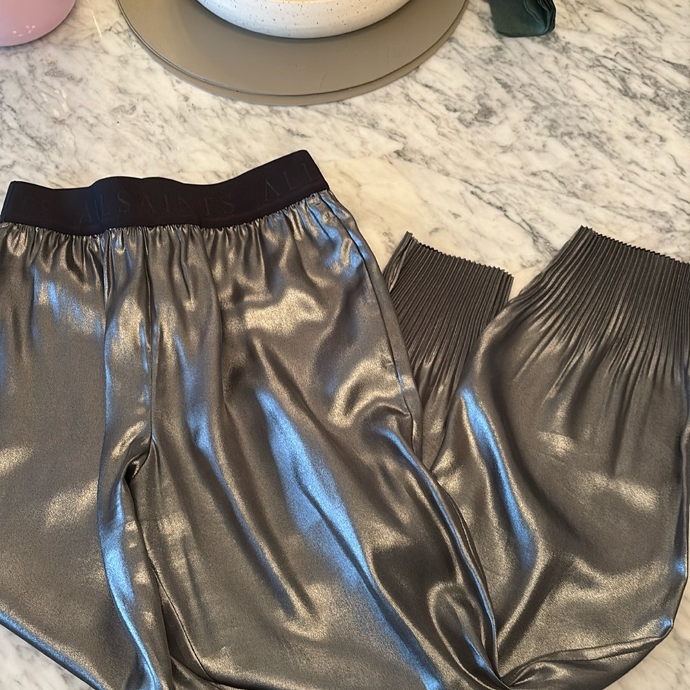 All Saints metallic pants